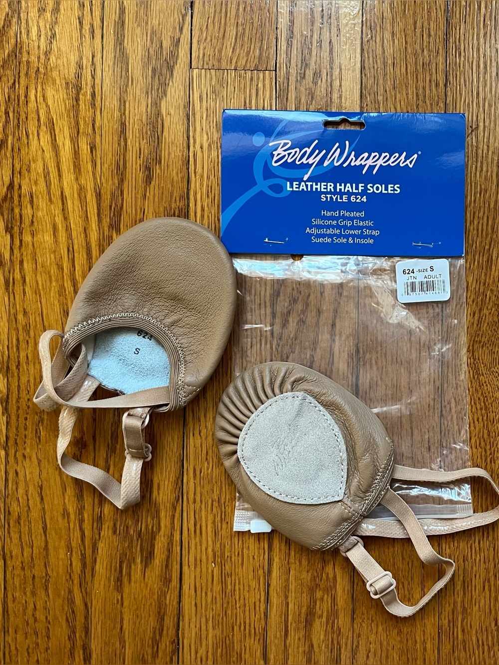 NWT Body Wrappers Leather Half Sole Dance shoes small